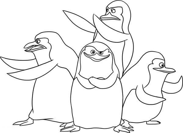 madagascar penguins christmas coloring pages - photo #8