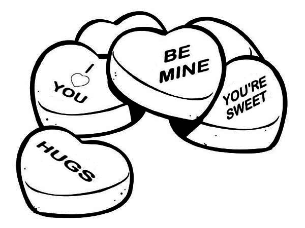 valentine candy coloring pages - photo #43