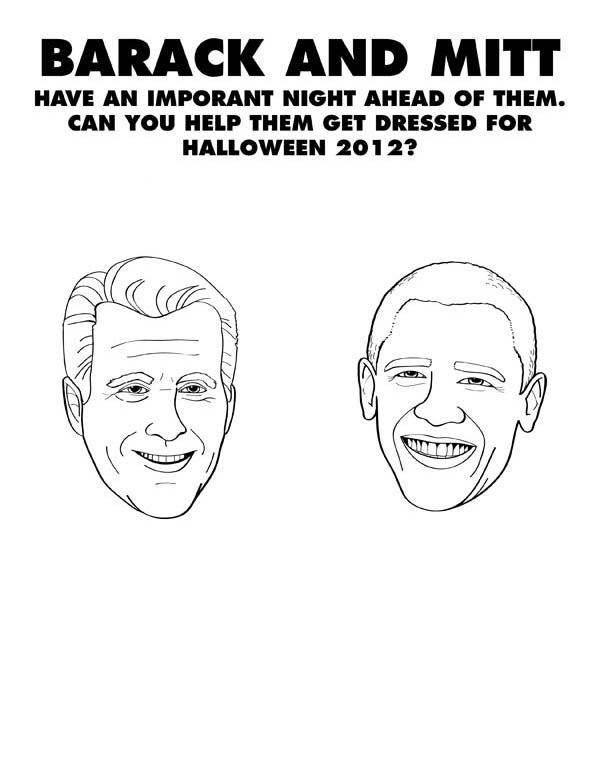 obama and family coloring pages - photo #24