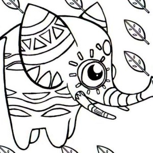 Star Pinata Coloring Page Little Girl With Star Pinata