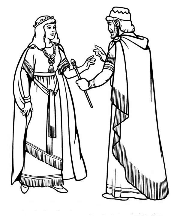 queen esther and mordecai coloring pages - photo #44