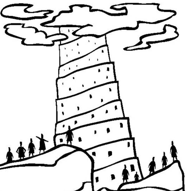 babel tower coloring pages - photo #45