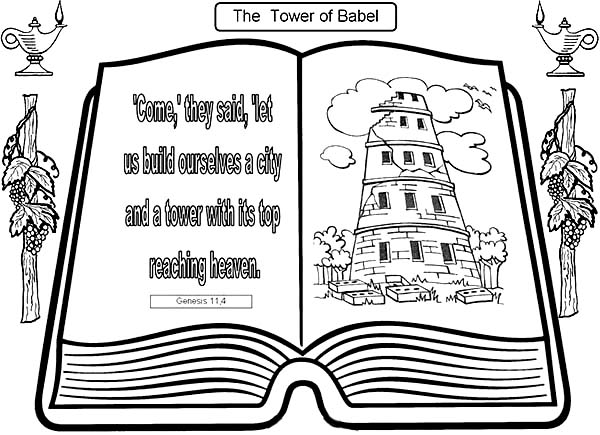 babel tower coloring pages - photo #30