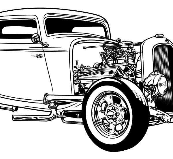 Coloring Pages Hot Rod Cars Home Rods Exhibitions Kids Play