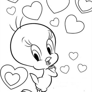 Floral Tweety Bird Coloring Page | Kids Play Color